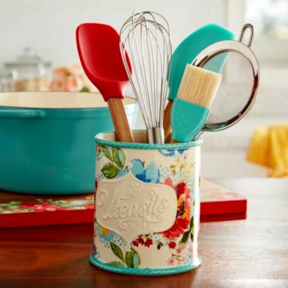 Melody FLORAL Utensil Crock by Pioneer Woman - Picture 1 of 5